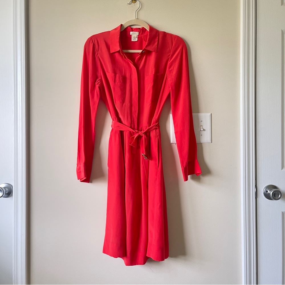 J. Crew 100% Silk Shirt Dress